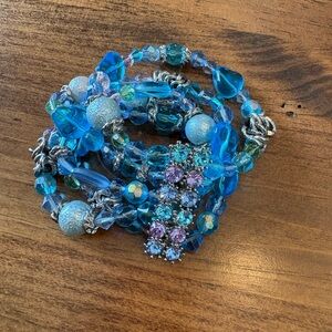 Blue & Purple Beaded Bracelet